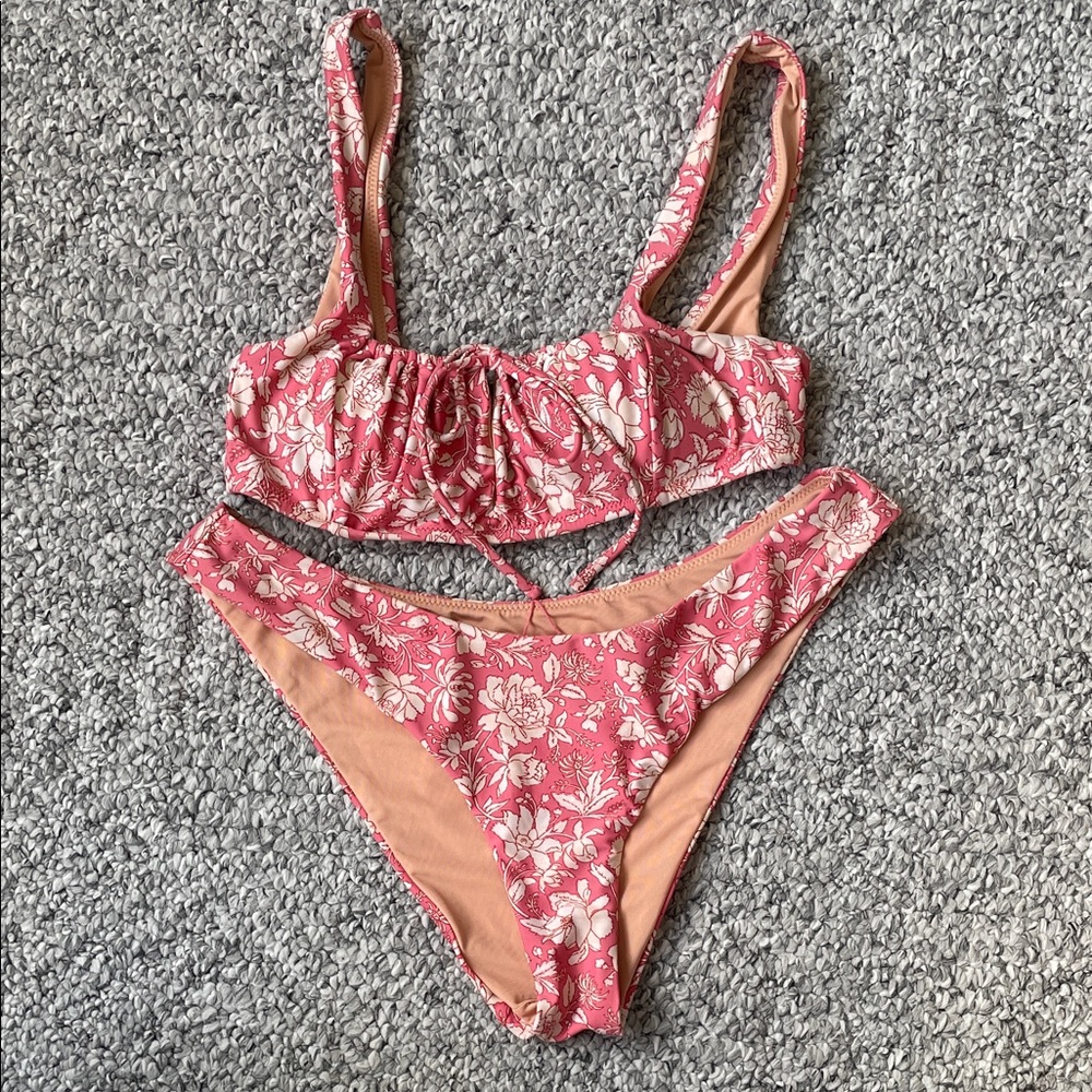 J. Crew Pink Floral Bikini